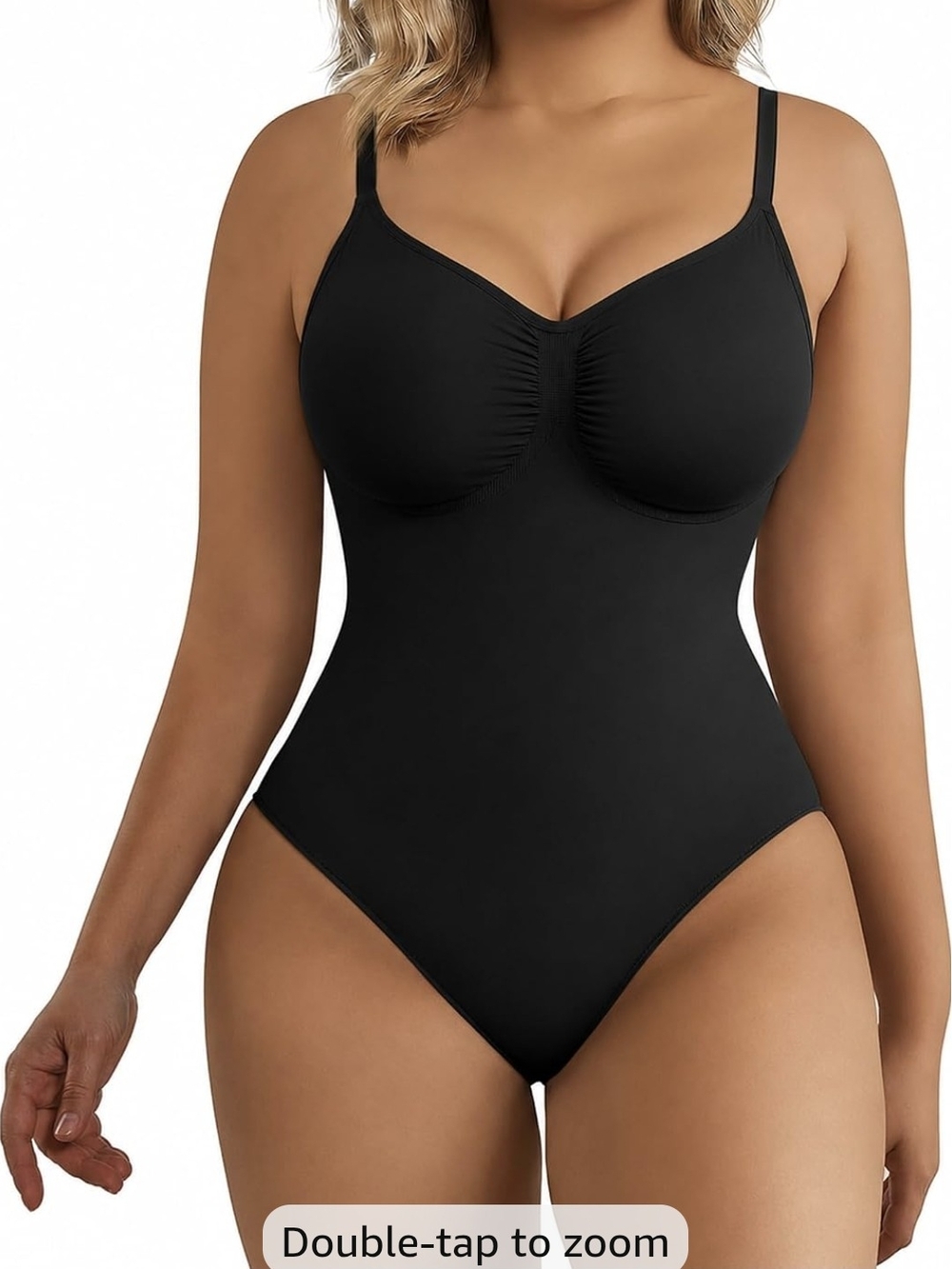 SHAPERX Women's Tummy Control Shapewear Thong Bodysuit New S/M